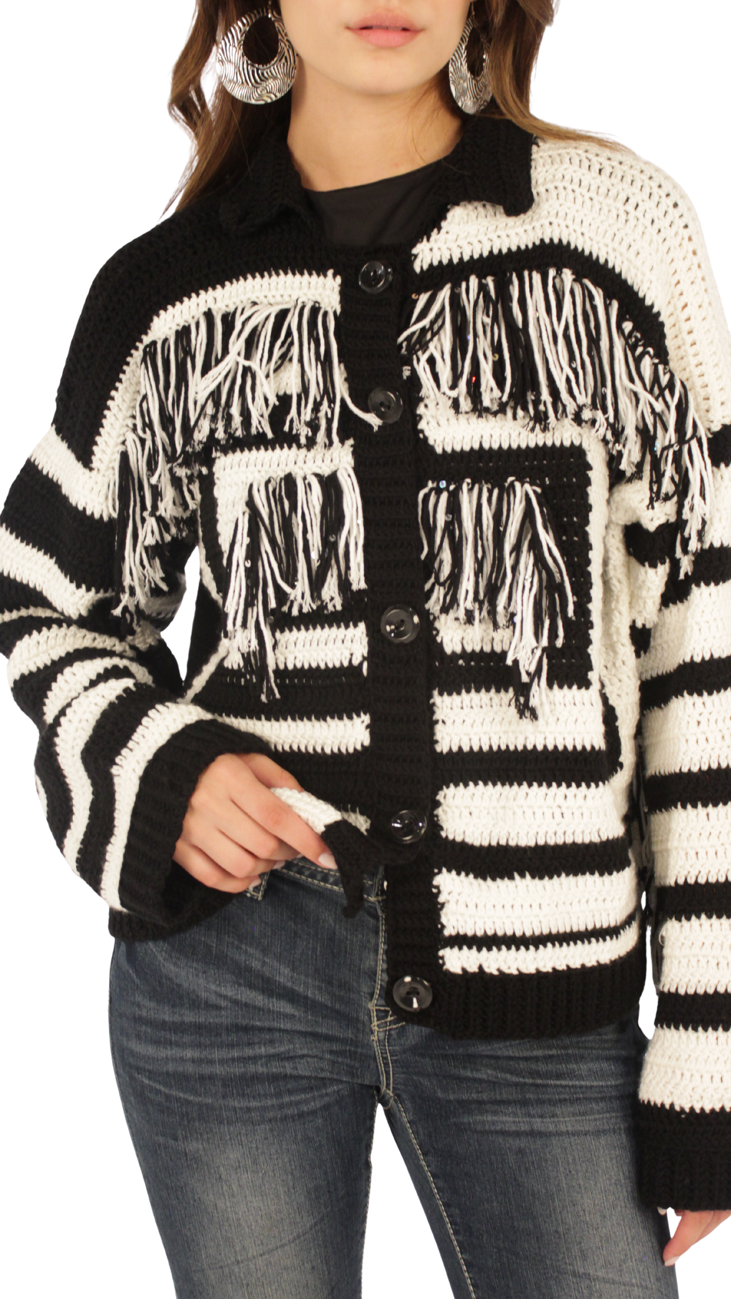 Maze Sequins Cardigan