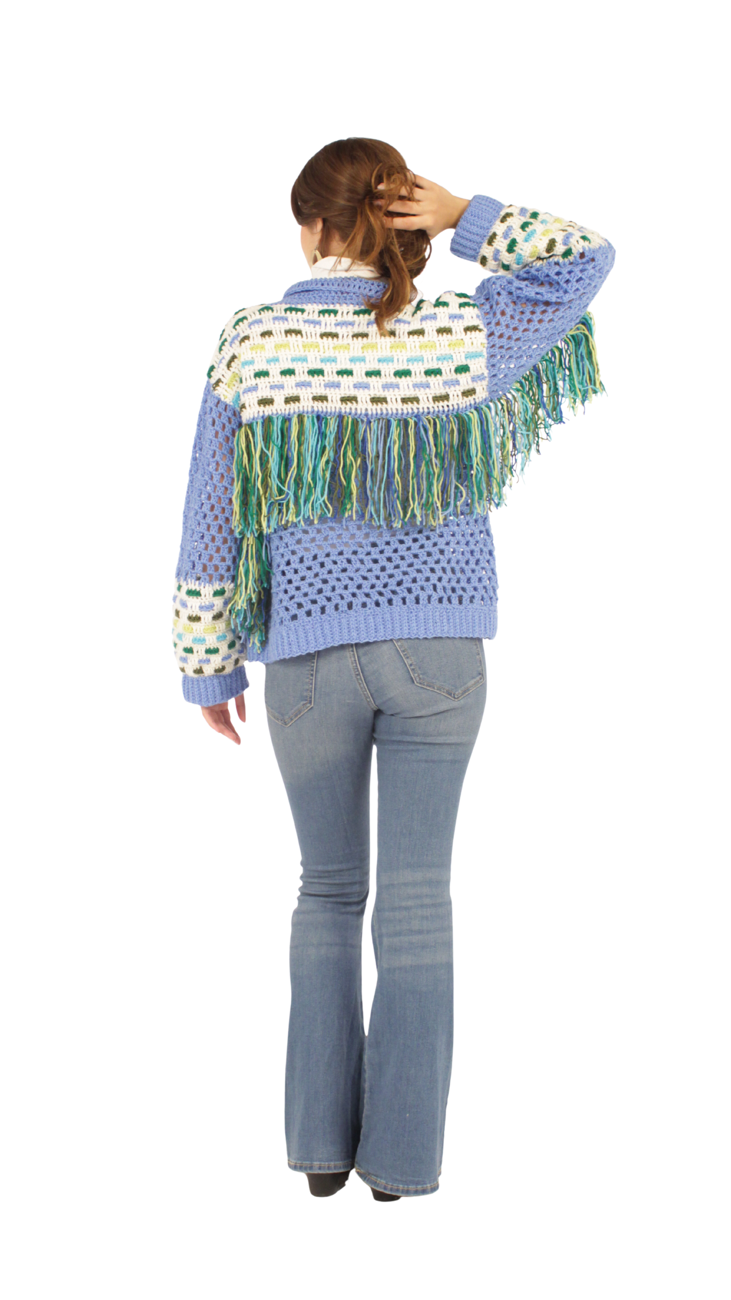 Mosaic Fringe Cardigan