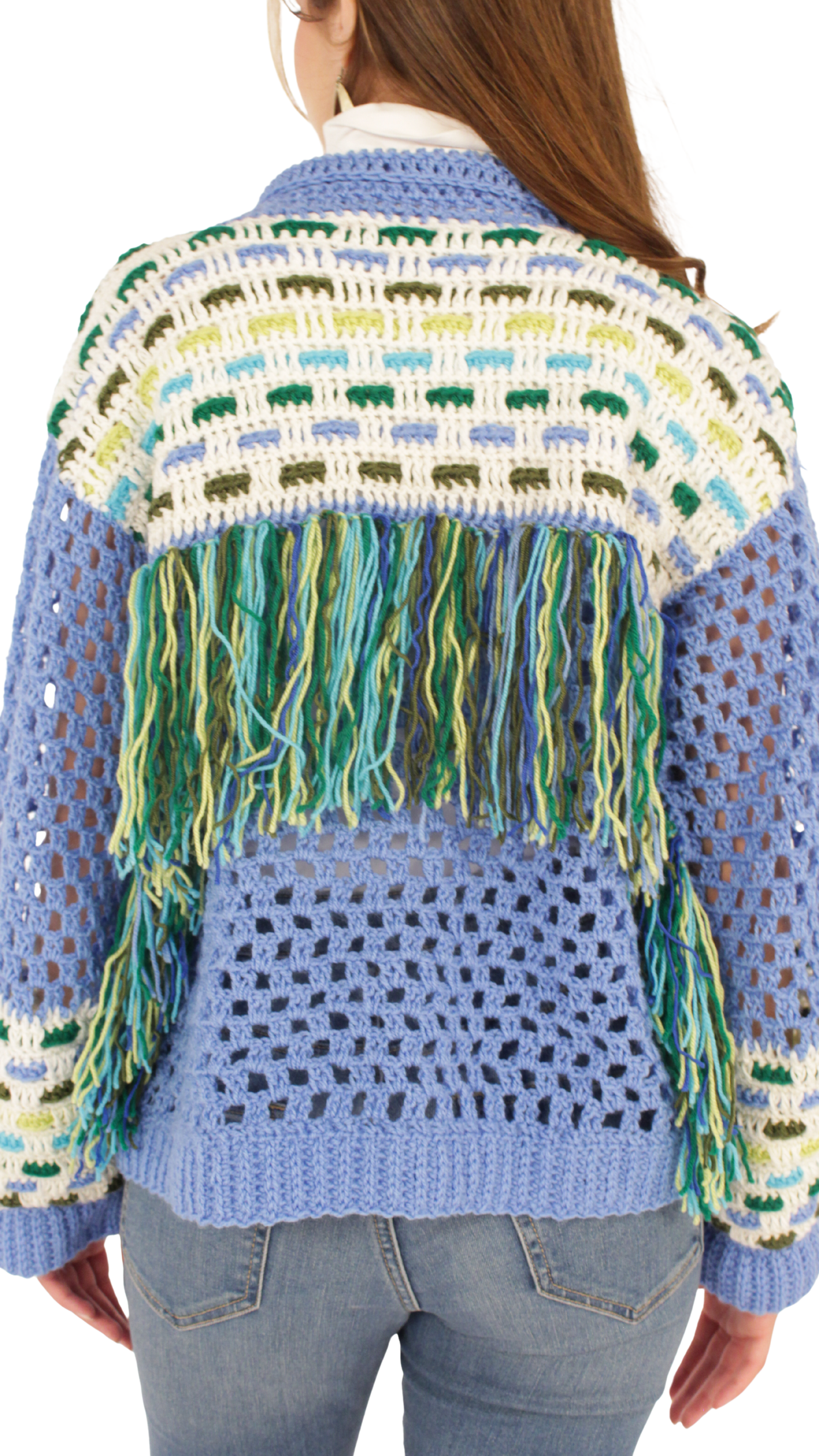 Mosaic Fringe Cardigan
