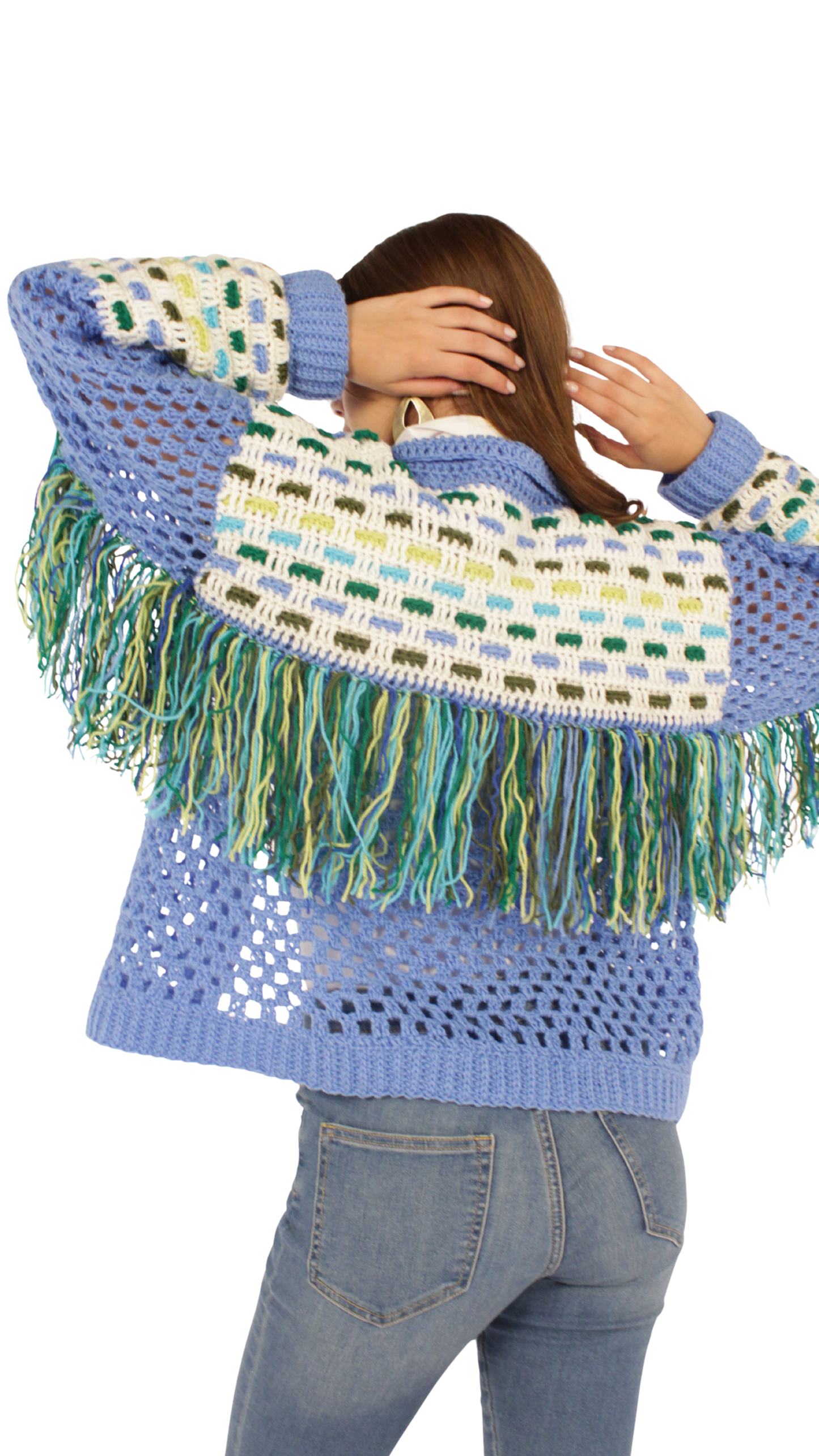 Mosaic Fringe Cardigan